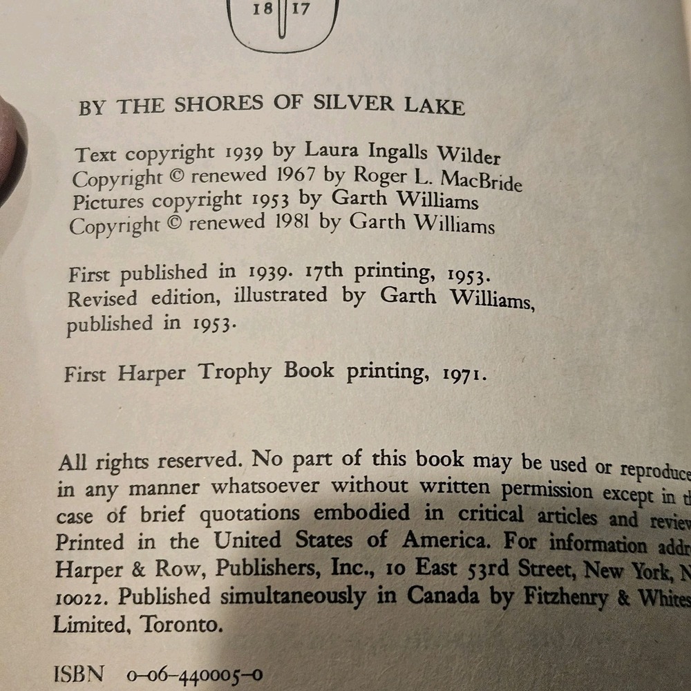 Laura Ingalls Wilder Little House Books Lot of 7 Harper Trophy 1971 Editions - Picture 14 of 16